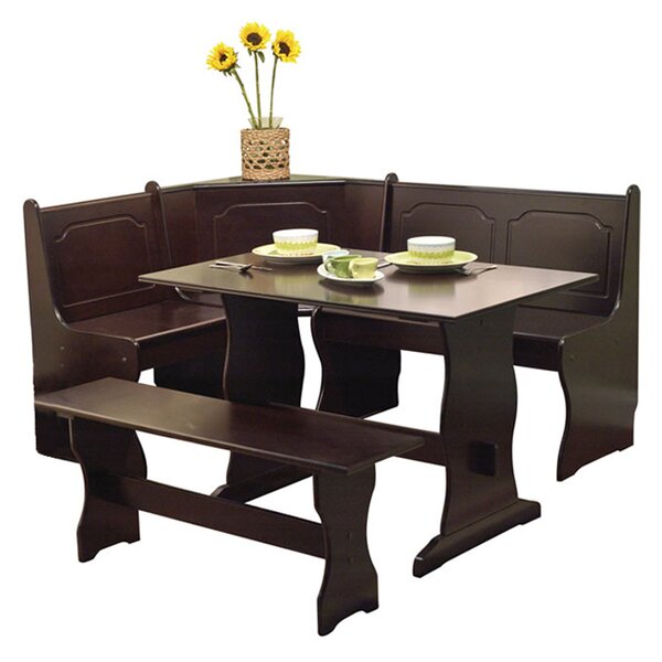 Kitchen Corner Booth Seating Wayfair   Delano 3 Piece Dining Set 